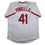 Autographed/Signed Lou Piniella 90 WSC Cincinnati White Baseball Jersey JSA COA