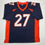 Autographed/Signed Steve Atwater Denver Blue Football Jersey JSA COA