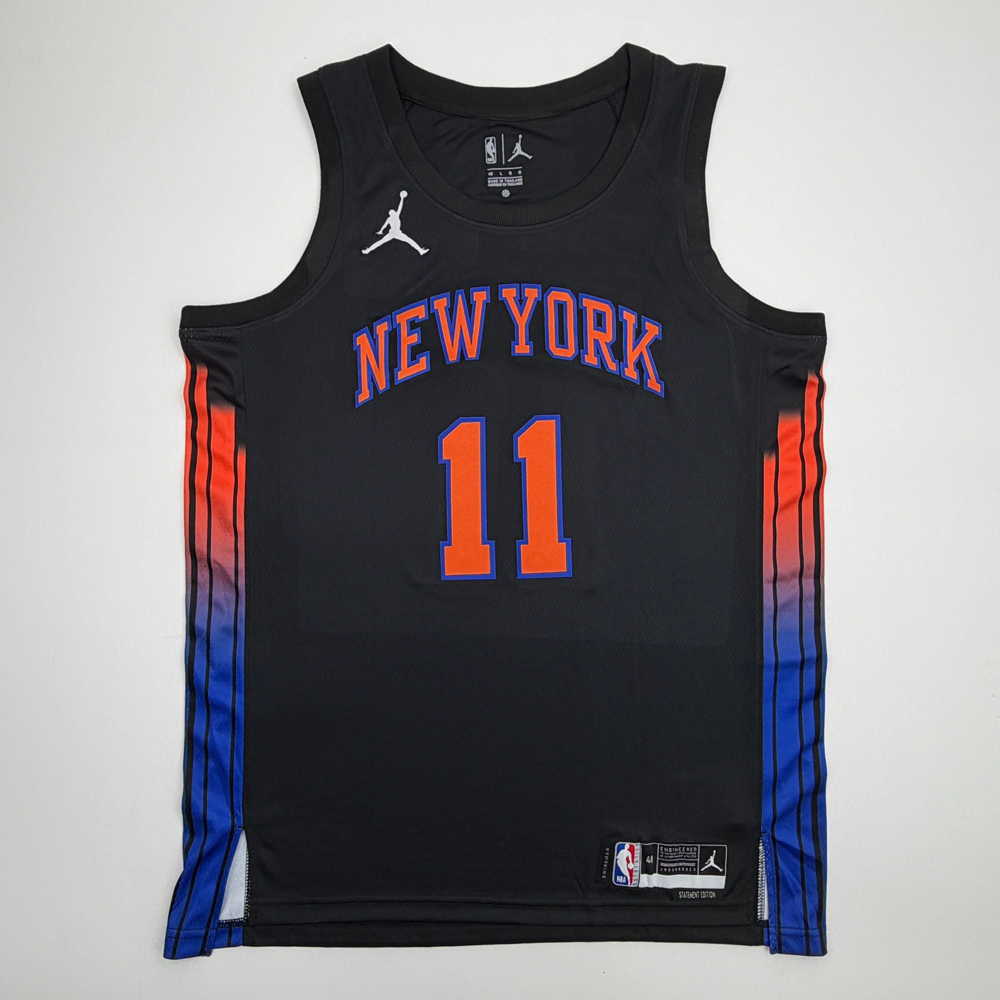 Autographed/Signed Jalen Brunson New York NY Knicks Black Authentic Basketball Jersey PSA/DNA COA