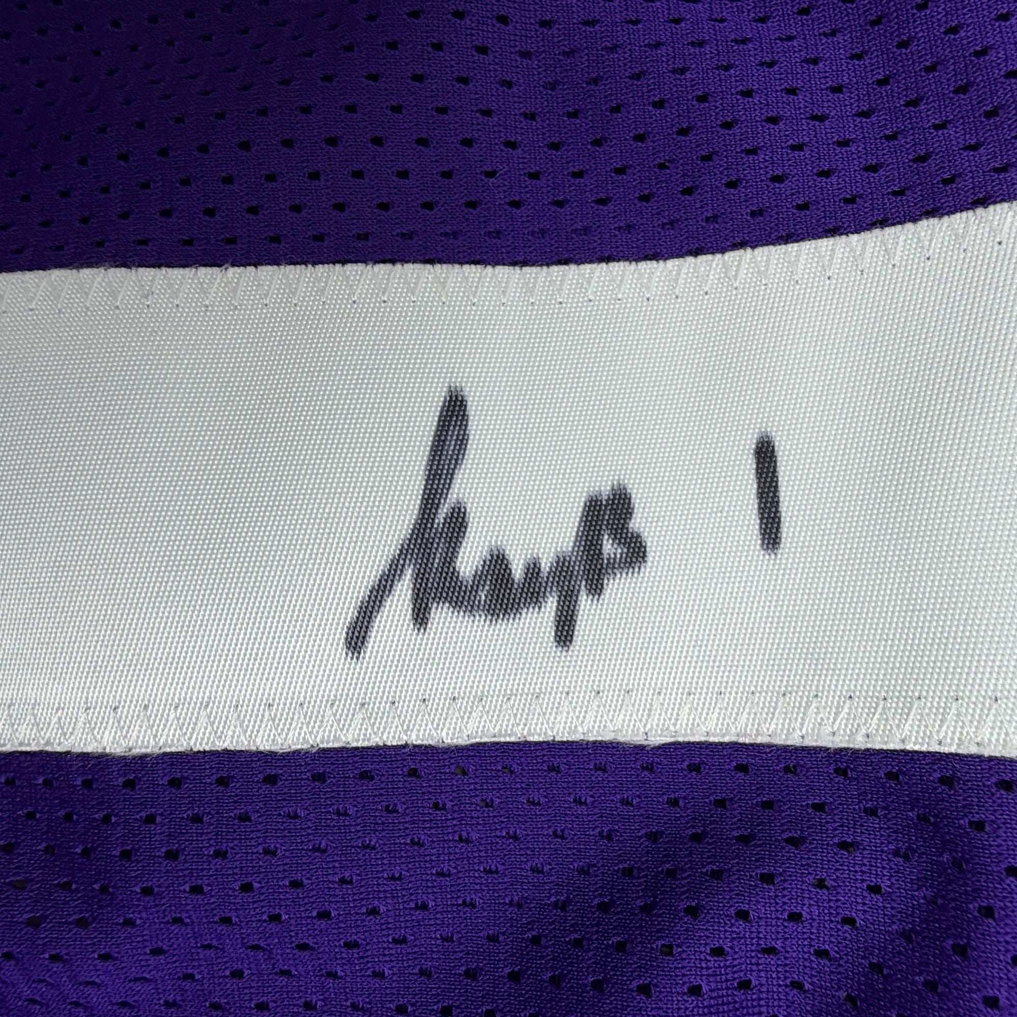 Autographed/Signed Kayshon Boutte LSU Purple College Football Jersey JSA COA