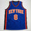 Autographed/Signed Latrell Sprewell New York Blue Basketball Jersey Beckett BAS COA