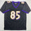 Autographed/Signed Derrick Mason Baltimore Black Football Jersey Beckett BAS COA