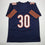 Autographed/Signed Mike Brown Chicago Blue Football Jersey JSA COA
