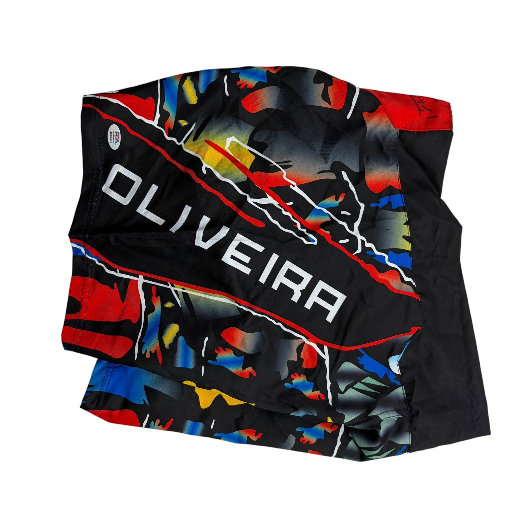 Autographed/Signed Charles Oliveira UFC MMA Ultimate Fighting Trunks Shorts PSA/DNA COA