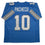 Autographed/Signed Isiah Pacheco Detroit Blue Football Jersey JSA COA