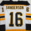 Autographed/Signed Derek Sanderson Boston White Hockey Jersey JSA COA