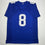 Autographed/Signed Jevon Holland New York Blue Football Jersey JSA COA