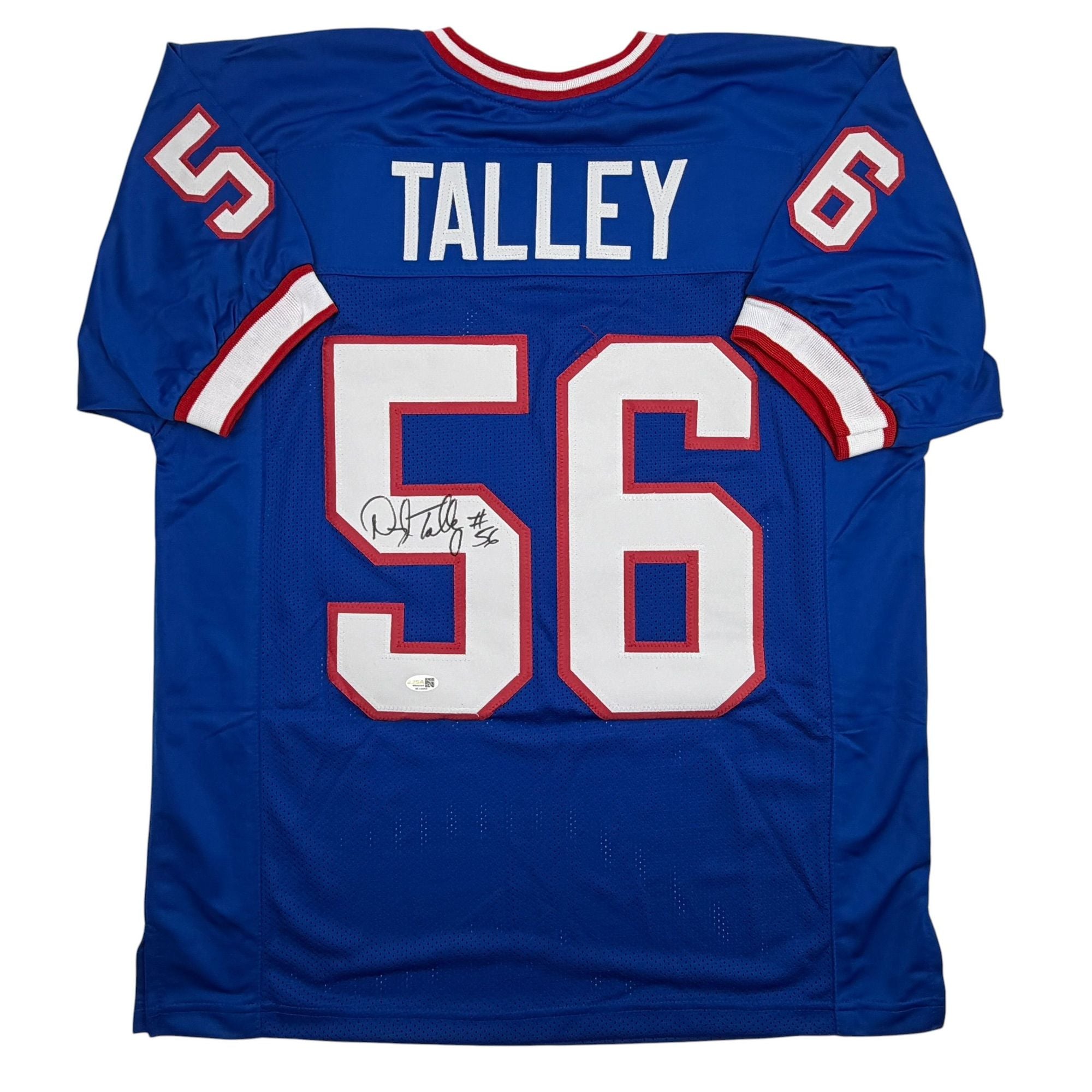 Autographed/Signed Darryl Talley Buffalo Blue Football Jersey JSA COA