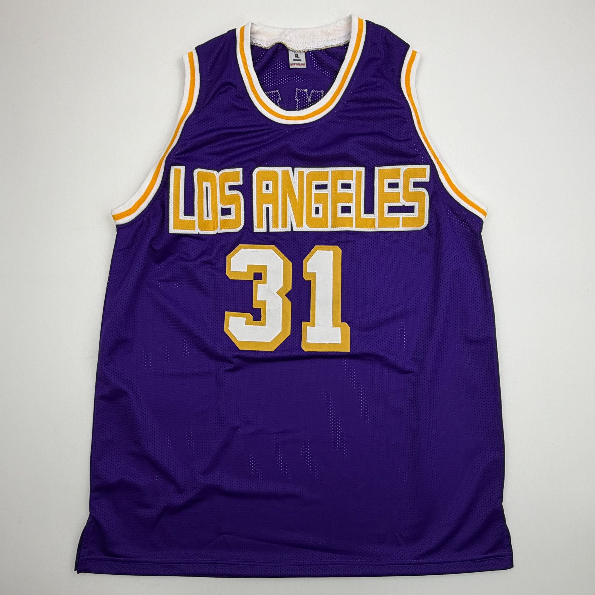 Autographed/Signed Kurt Rambis Los Angeles Purple Basketball Jersey Beckett BAS COA