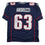 Autographed/Signed Joe Andruzzi New England Navy Blue Football Jersey JSA COA