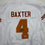 Autographed/Signed CJ Baxter Texas White Pro Cut College Football Jersey Beckett BAS COA