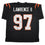 Autographed/Signed Dexter Lawrence II Cincinnati Black Football Jersey Beckett BAS COA