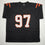 Autographed/Signed Dexter Lawrence II Cincinnati Black Football Jersey Beckett BAS COA