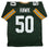 Autographed/Signed AJ Hawk Green Bay Green Football Jersey Beckett BAS COA