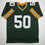 Autographed/Signed AJ Hawk Green Bay Green Football Jersey Beckett BAS COA