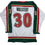 Autographed/Signed Jesper Wallstedt Minnesota White 25th Anniversary Hockey Jersey Beckett BAS COA