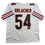 Autographed/Signed Brian Urlacher HOF 18 Chicago White Football Jersey Beckett BAS COA