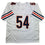 Autographed/Signed Brian Urlacher HOF 18 Chicago White Football Jersey Beckett BAS COA