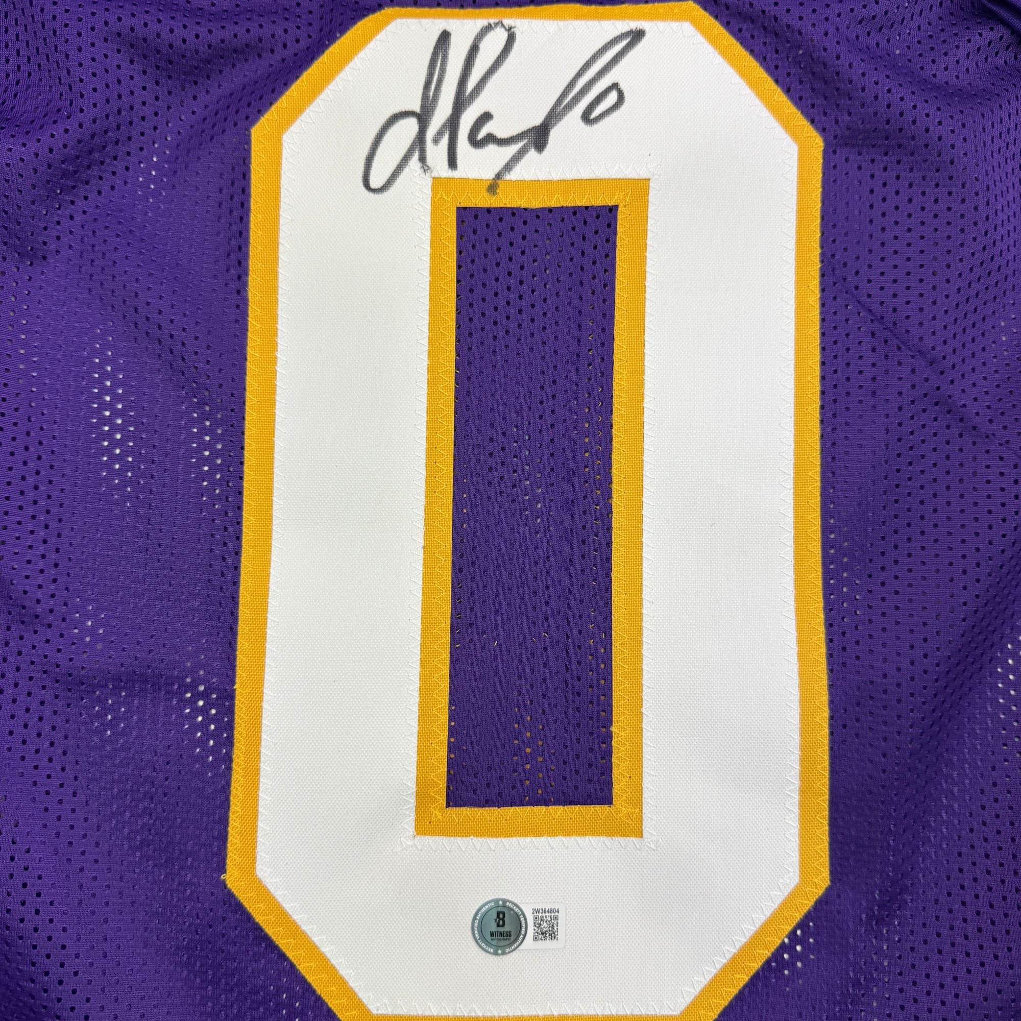 Autographed/Signed Ivan Pace Jr. Minnesota Purple Retro Football Jersey Beckett BAS COA
