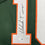 Autographed/Signed Malachi Toney Miami Green College Football Jersey JSA COA