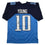 Autographed/Signed Vince Young Tennessee Navy Blue Football Jersey JSA COA