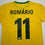 Autographed/Signed Romario Brazil Yellow Soccer Futbol Jersey Beckett BAS COA