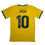 Autographed/Signed Zico Brazil Yellow Soccer Futbol Jersey Beckett BAS COA
