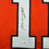 Autographed/Signed Travis Konecny Philadelphia Orange Hockey Jersey JSA COA
