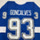 Autographed/Signed Gage Goncalves Tampa Bay Blue Hockey Jersey JSA COA