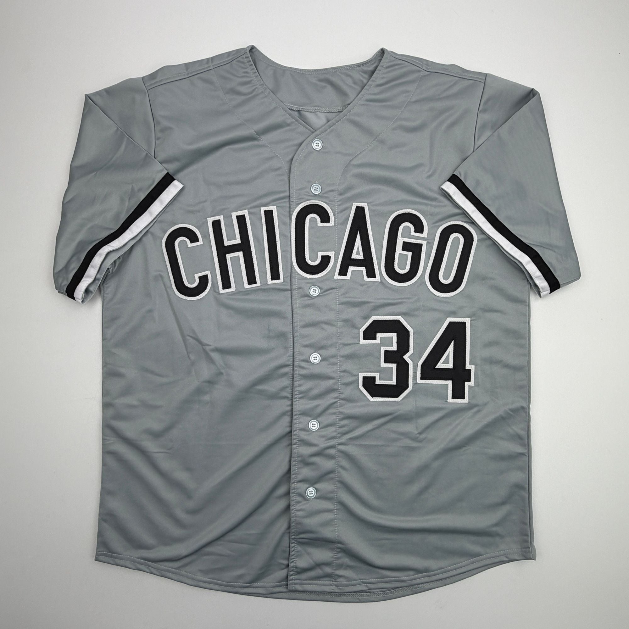 Autographed/Signed Freddy Garcia Chicago Grey Baseball Jersey Beckett BAS COA