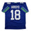 Autographed/Signed Elijah Arroyo Seattle Retro Blue Football Jersey JSA COA