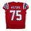 Autographed/Signed Vince Wilfork New England Red Retro Pro Cut Football Jersey JSA COA
