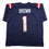 Autographed/Signed AJ A.J. Brown New England Blue Football Jersey Beckett BAS COA