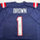 Autographed/Signed AJ A.J. Brown New England Blue Football Jersey Beckett BAS COA