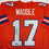 Autographed/Signed Jaylen Waddle Denver Retro Orange Football Jersey JSA COA