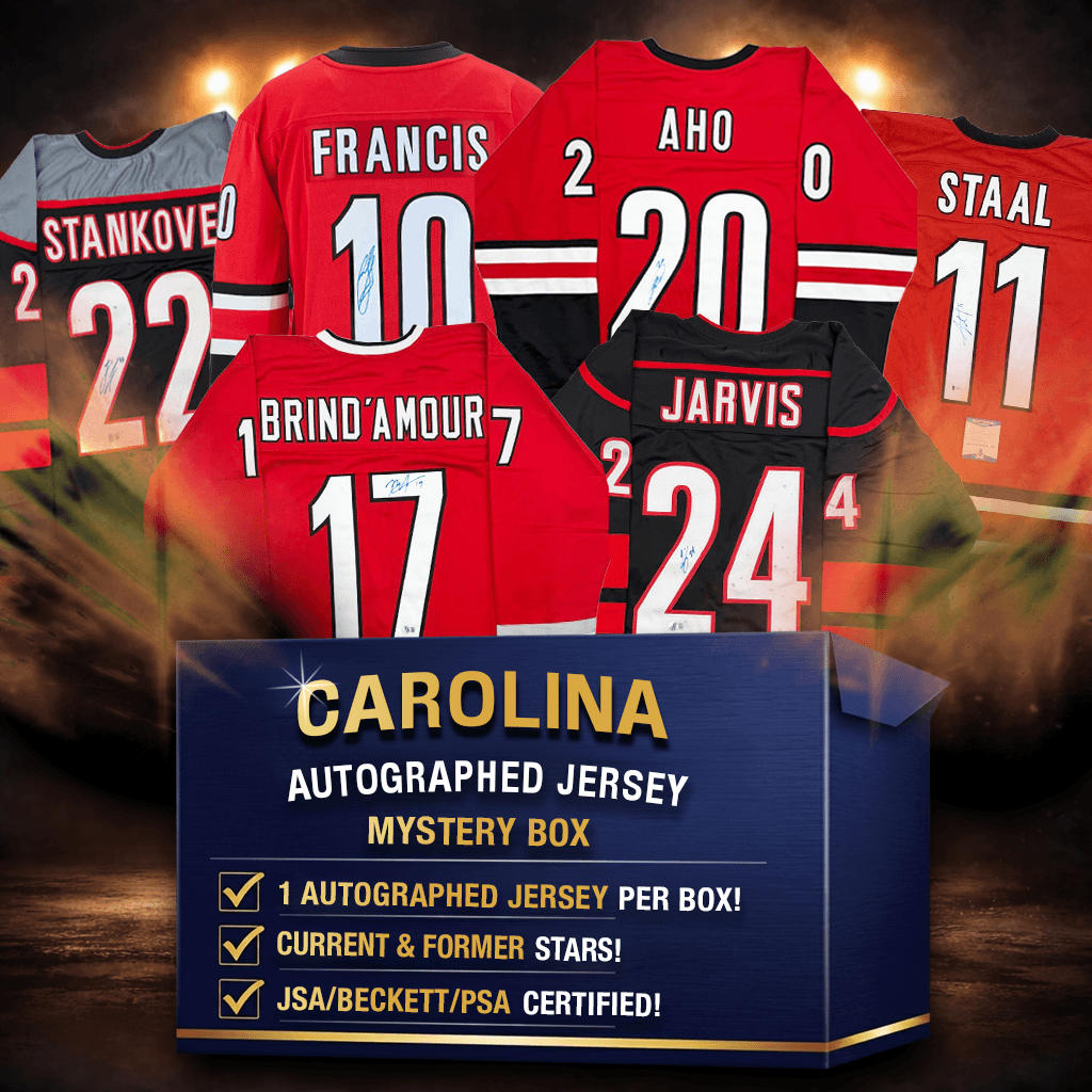 Autographed/Signed Carolina Hockey Jersey Mystery Box with PSA JSA or Beckett COA