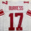 Autographed/Signed Plaxico Burress New York White Football Jersey JSA COA