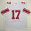 Autographed/Signed Plaxico Burress New York White Football Jersey JSA COA