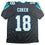 Autographed/Signed Jalen Coker Carolina Black Football Jersey Beckett BAS COA