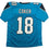 Autographed/Signed Jalen Coker Carolina Blue Football Jersey Beckett BAS COA