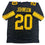 Autographed/Signed Kaleb Johnson Pittsburgh Black Color Rush Football Jersey Beckett BAS COA
