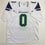 Autographed/Signed Demarcus Lawrence Seattle White Football Jersey Beckett BAS COA