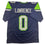 Autographed/Signed Demarcus Lawrence Seattle Blue Football Jersey Beckett BAS COA