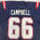 Autographed/Signed Will Campbell New England Blue Football Jersey JSA COA
