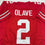 Autographed/Signed Chris Olave Ohio State Red College Football Jersey Beckett BAS COA
