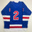 Autographed/Signed Brad Park New York Blue Hockey Jersey JSA COA