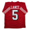 Autographed/Signed Trey Lance San Francisco Red Alternate Football Jersey Beckett BAS COA