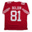 Autographed/Signed Anquan Boldin San Francisco Red Football Jersey JSA COA