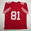 Autographed/Signed Anquan Boldin San Francisco Red Football Jersey JSA COA