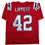 Autographed/Signed Ronnie Lippett New England Red Football Jersey Beckett BAS COA
